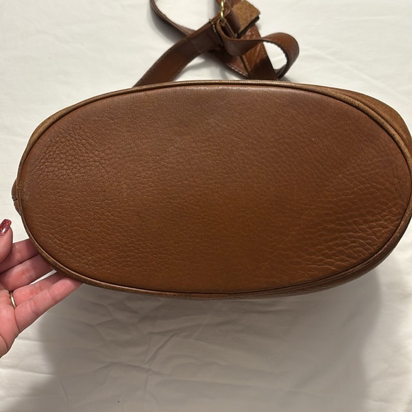 COACH Leather British Tan Pebbled Leather Crossbody Bag - Picture 4 of 8